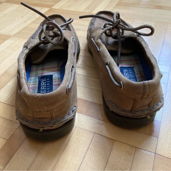 Sperry Top-Siders authentic original tan leather 2-eye boat shoes women US 6.5 - Picture 8 of 8